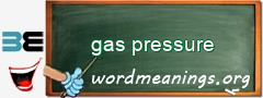 WordMeaning blackboard for gas pressure